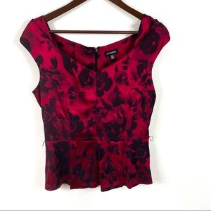 Le Chateau Red Peplum Top